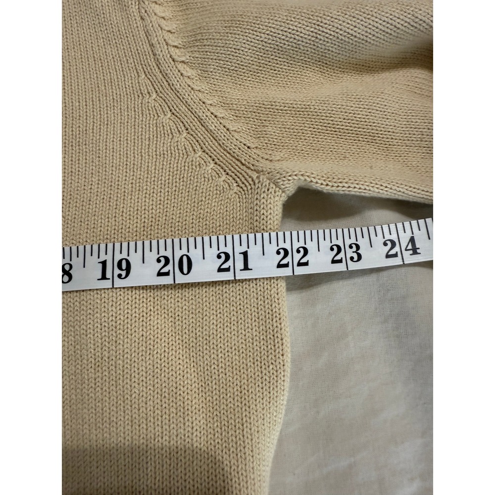 GAP Womens Beige Chunky Heavyweight Crewneck Long Sleeve Knit Sweater Medium - Picture 7 of 8